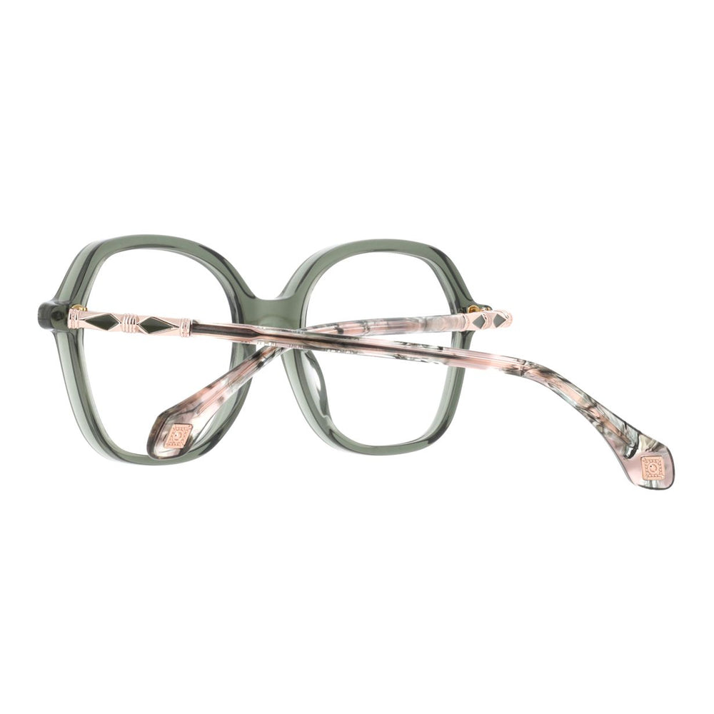 ba&sh BA2010 Cristal Kaki KA67 en détail des branches - Les Lunettes de Pauline