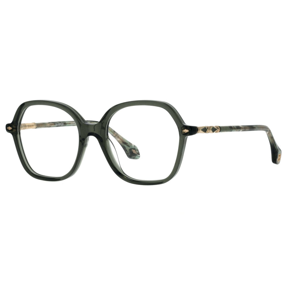 ba&sh BA2010 Vert Translucide VE68 de trois-quarts - Les Lunettes de Pauline
