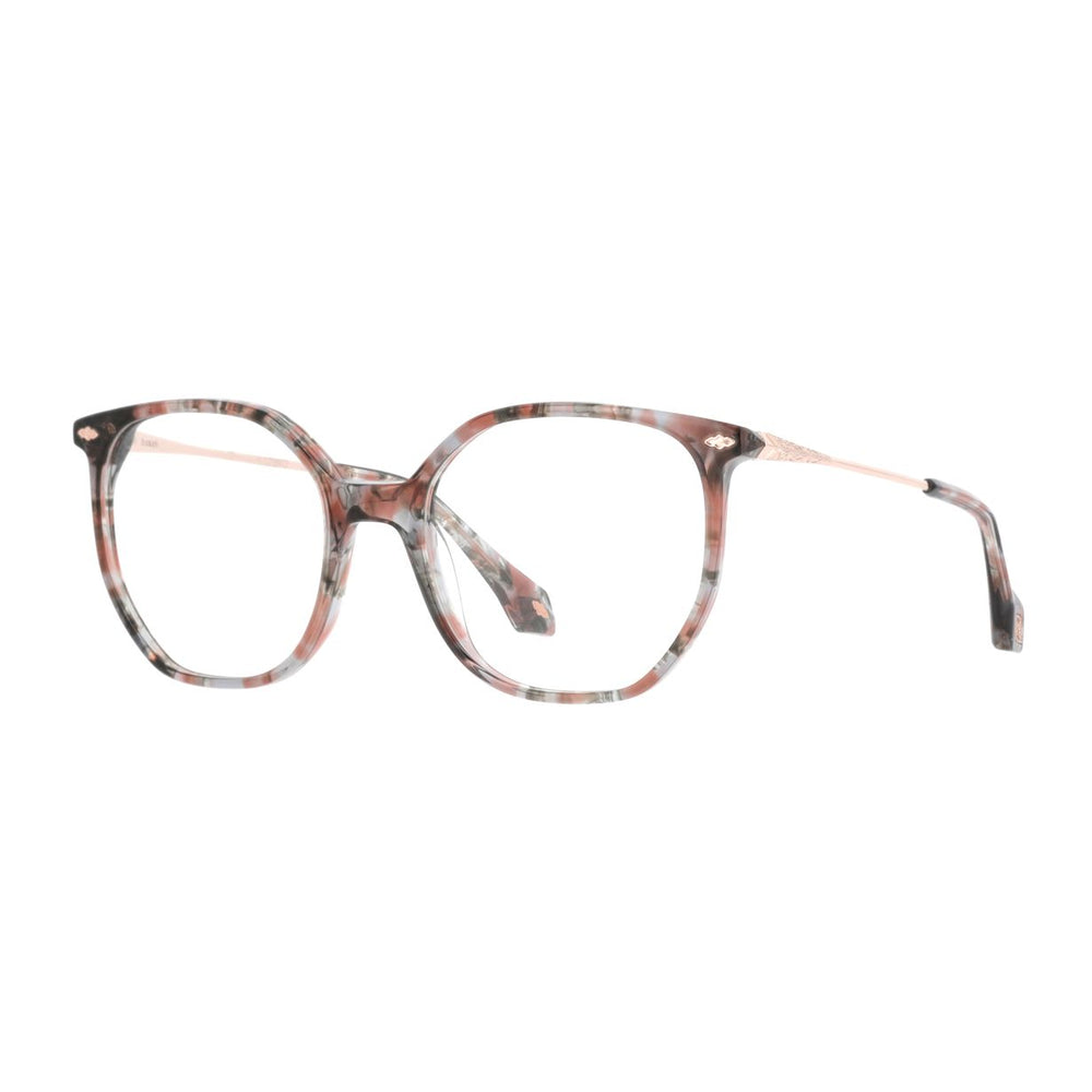 ba&sh BA2012 Écaille Mouchetée Rose E558 de trois-quarts - Les Lunettes de Pauline