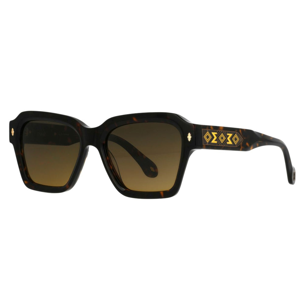 ba&sh Lalita Écaille Mouchetée Foncée E020 de trois-quarts - Les Lunettes de Pauline