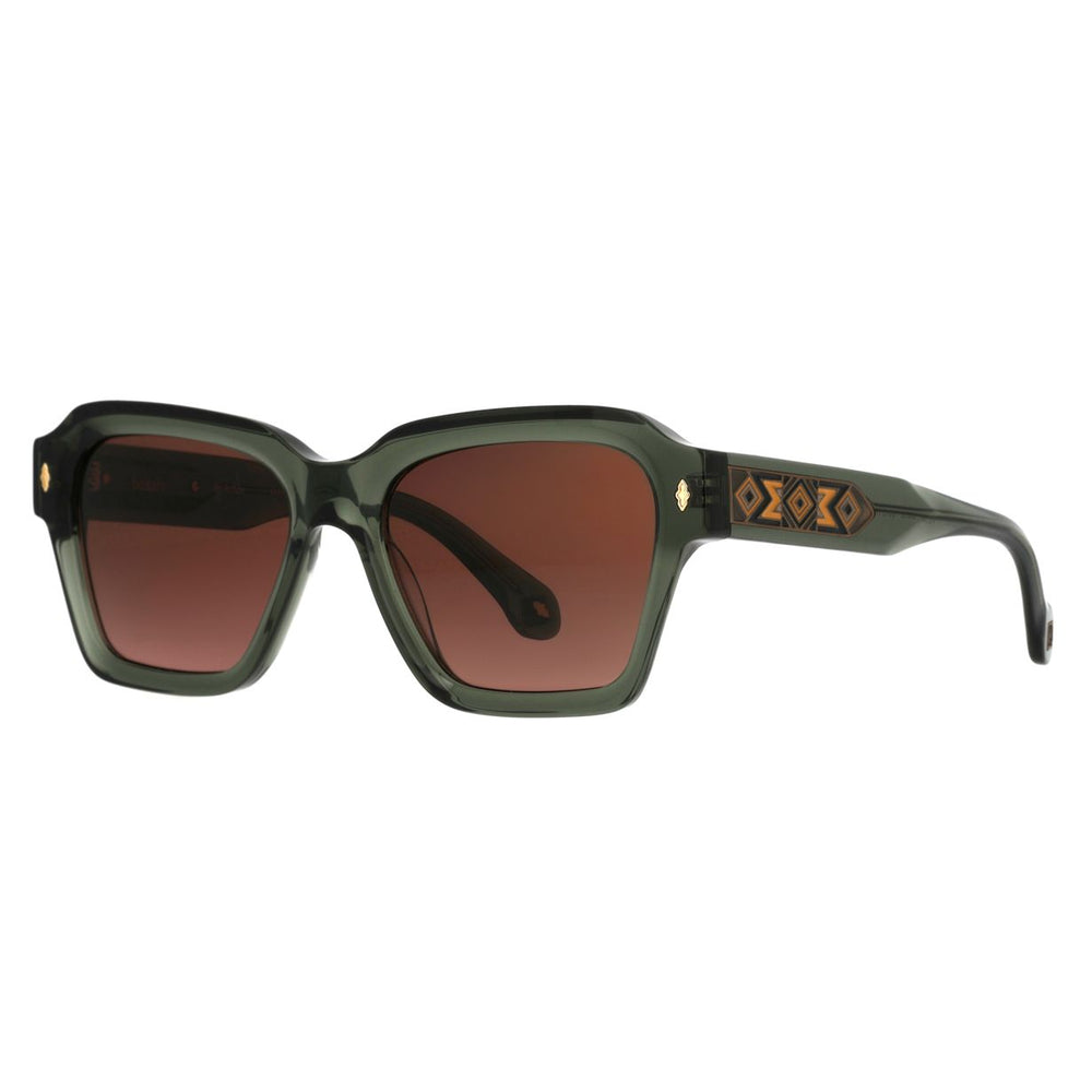 ba&sh Lalita Vert Translucide VE68 de trois-quarts - Les Lunettes de Pauline