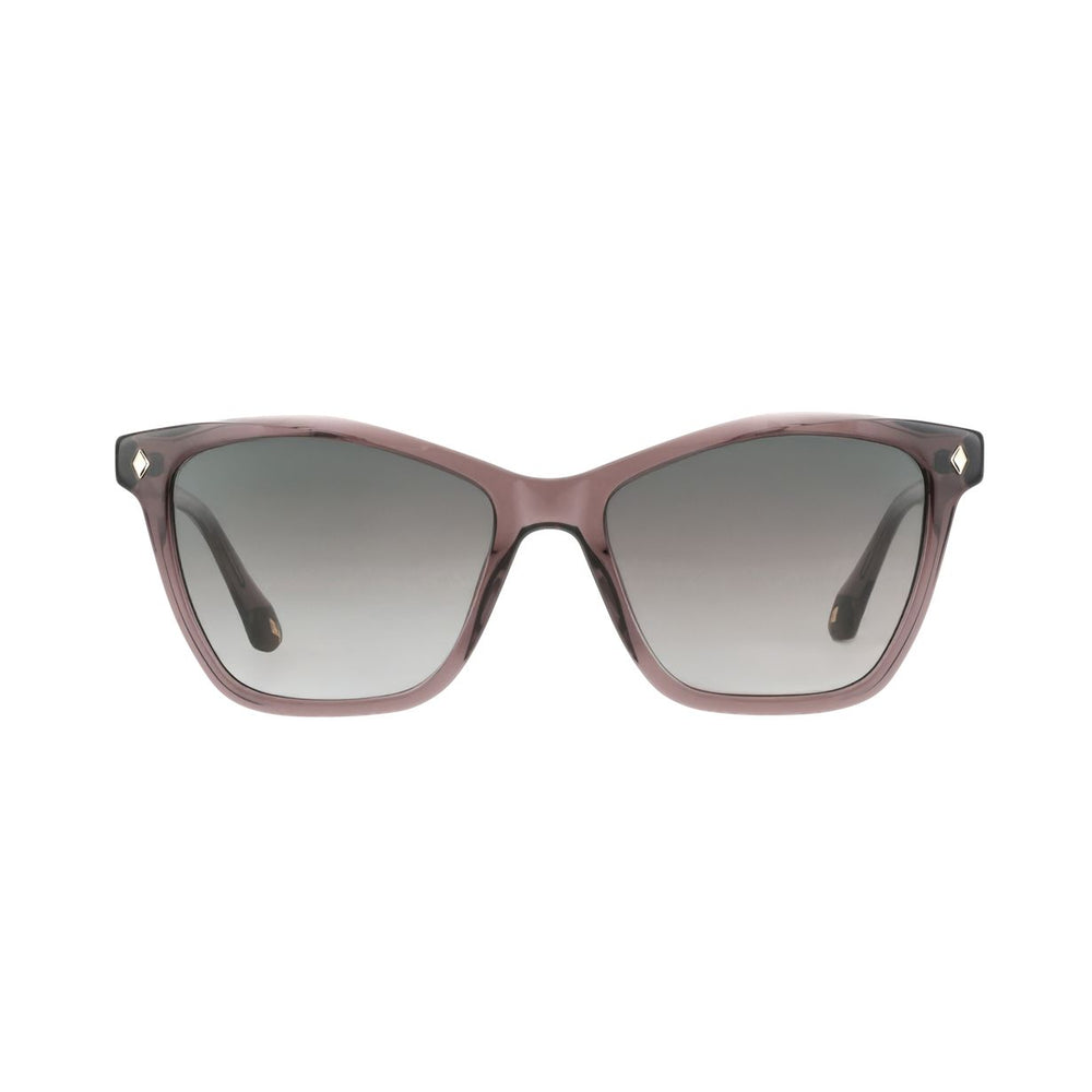 ba&sh Lamia01 Cristal Brun Violet BV68 de face - Les Lunettes de Pauline