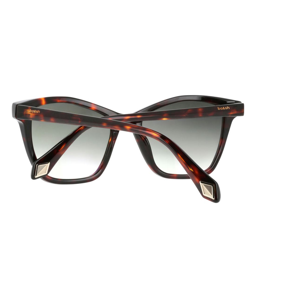 ba&sh Lamia01 Écaille Foncée Mouchetée E802 en détail des branches - Les Lunettes de Pauline