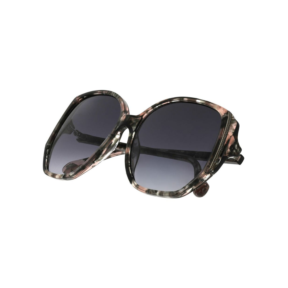 ba&sh Layna Écaille Mouchetée Rose et Grise E614 en détail des branches - Les Lunettes de Pauline