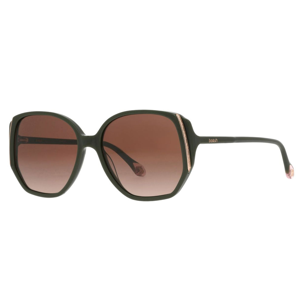 ba&sh Layna Kaki et Ambre KA57 de trois-quarts - Les Lunettes de Pauline