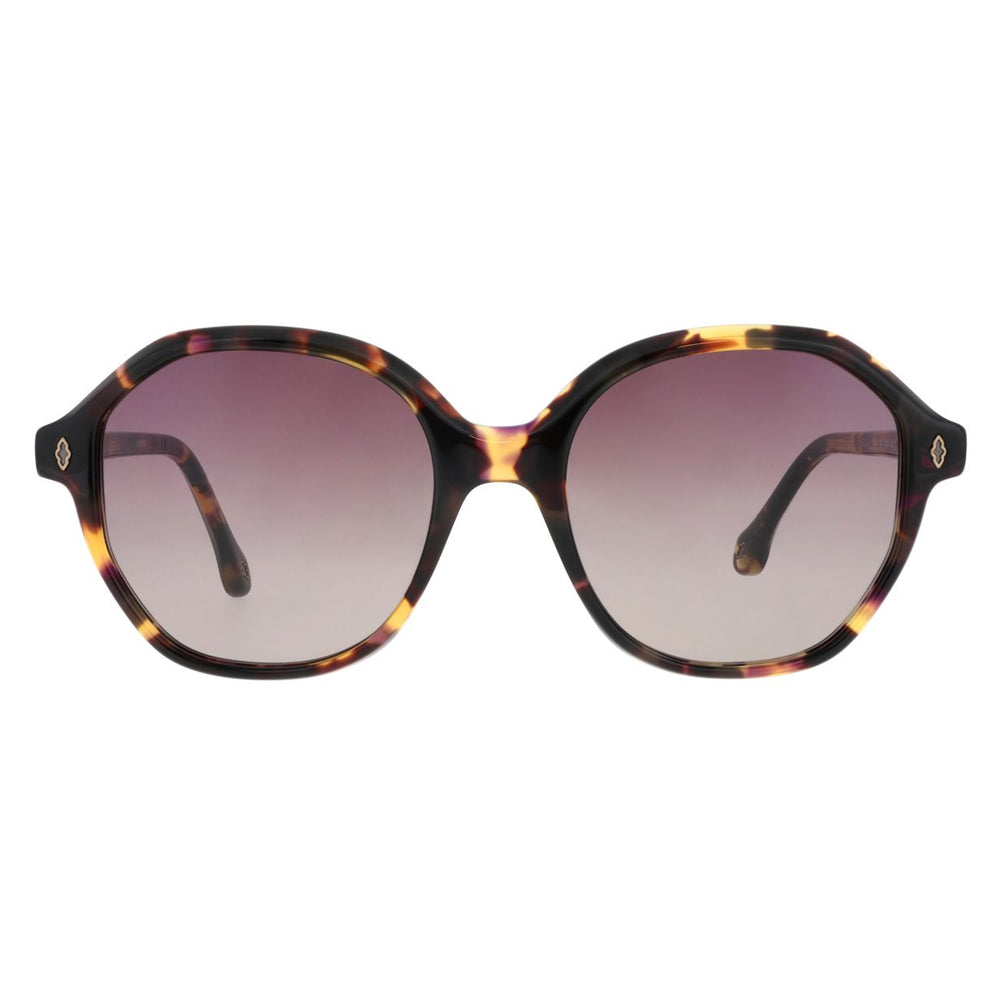 ba&sh Lecia Écaille Mouchetée Miel et Violet E364 de face - Les Lunettes de Pauline