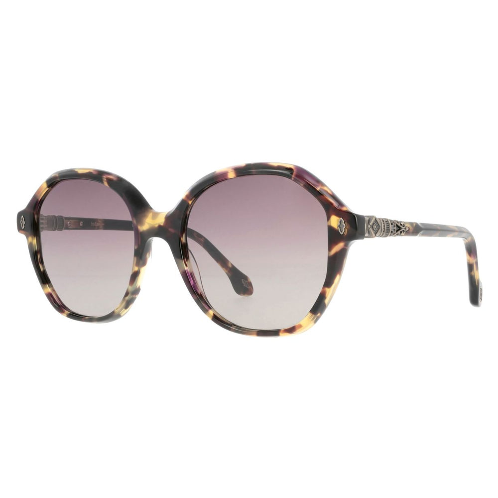 ba&sh Lecia Écaille Mouchetée Miel et Violet E364 de trois-quarts - Les Lunettes de Pauline