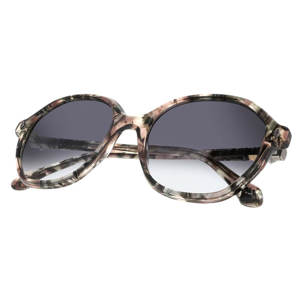 ba&sh Lecia Écaille Mouchetée Rose et Grise E614 en détail des branches - Les Lunettes de Pauline