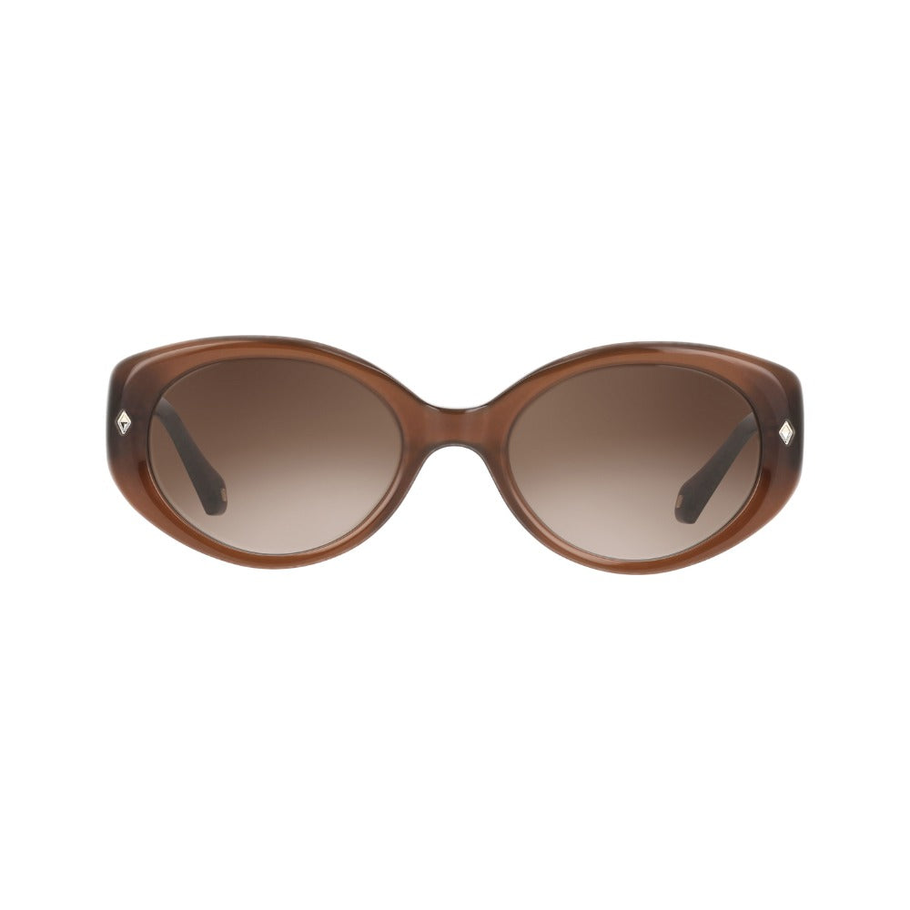 ba&sh Letizia1 Cognac Translucide CC85 de face - Les Lunettes de Pauline