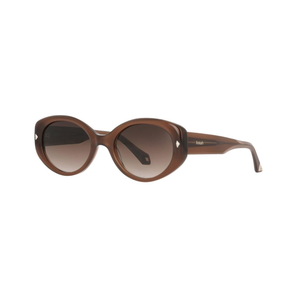 ba&sh Letizia1 Cognac Translucide CC85 de trois-quarts - Les Lunettes de Pauline