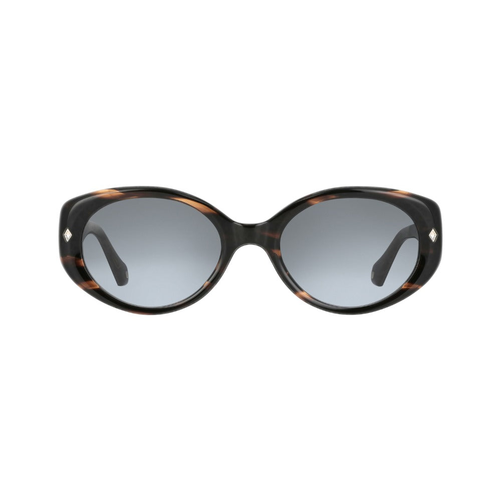 ba&sh Letizia1 Écaille Rayée Miel et Brun E119 de face - Les Lunettes de Pauline