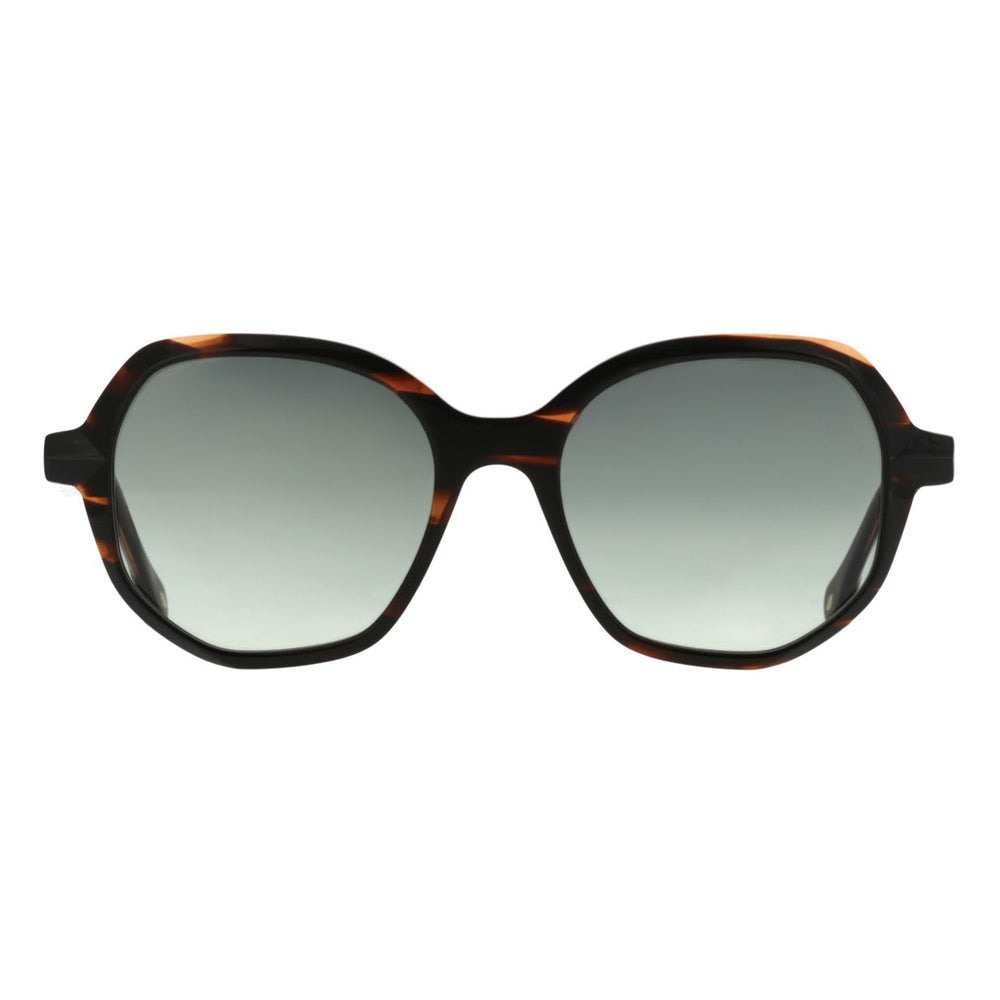 ba&sh Lexie Écaille Rayée Miel et Brun E119 de face - Les Lunettes de Pauline