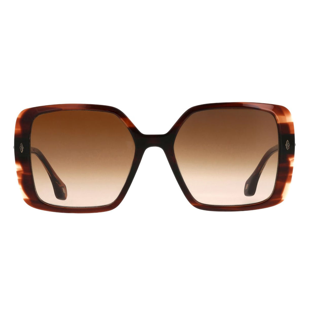ba&sh Liane Écaille Fumée Brune E594 de face - Les Lunettes de Pauline