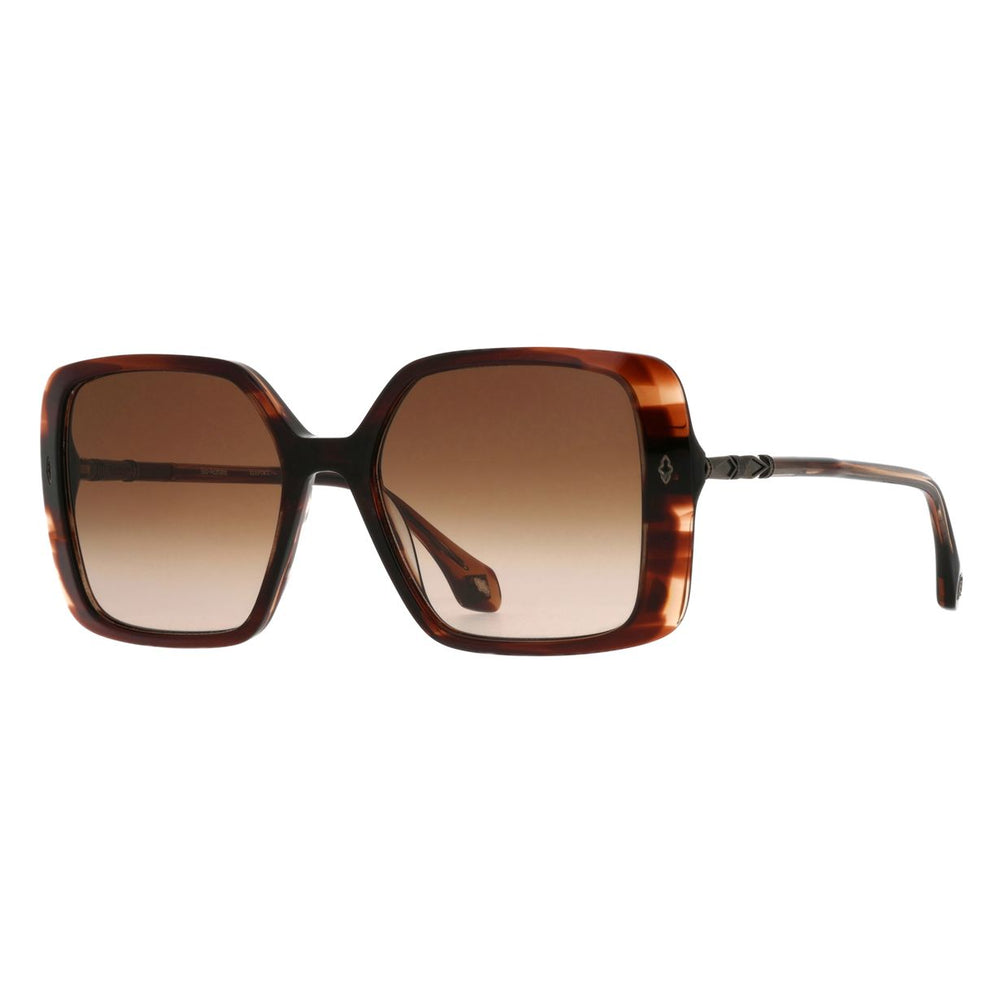 ba&sh Liane Écaille Fumée Brune E594 de trois-quarts - Les Lunettes de Pauline