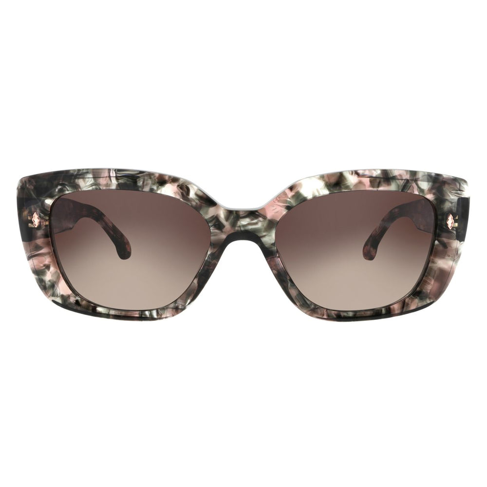 ba&sh Liz Écaille Mouchetée Rose et Grise E614 de face - Les Lunettes de Pauline