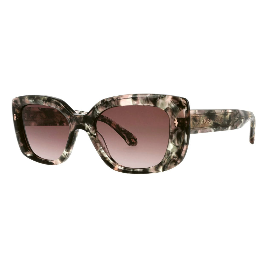 ba&sh Liz Écaille Mouchetée Rose et Grise E614 de trois-quarts - Les Lunettes de Pauline
