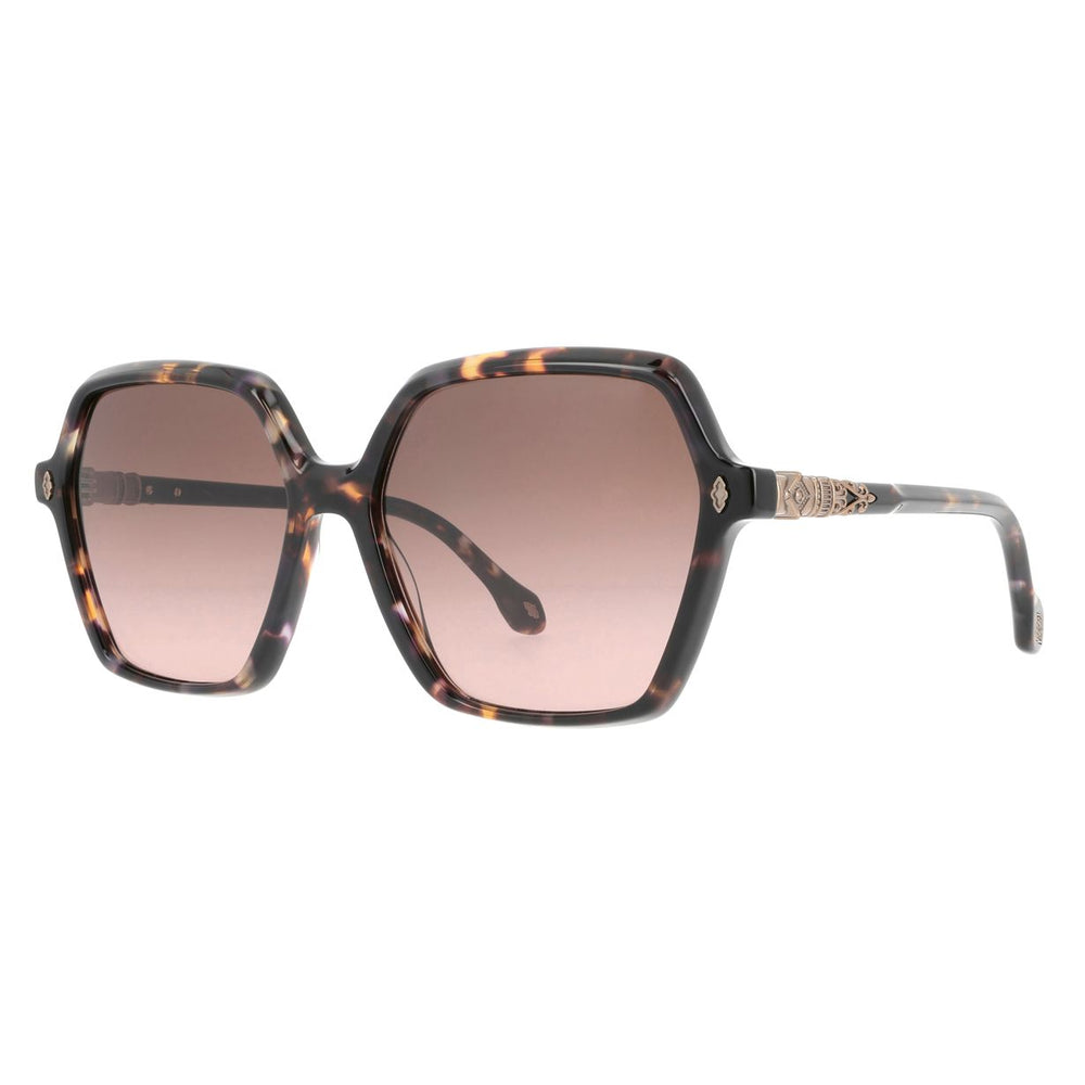 ba&sh Lotty Écaille Mouchetée Violet E573 de trois-quarts - Les Lunettes de Pauline