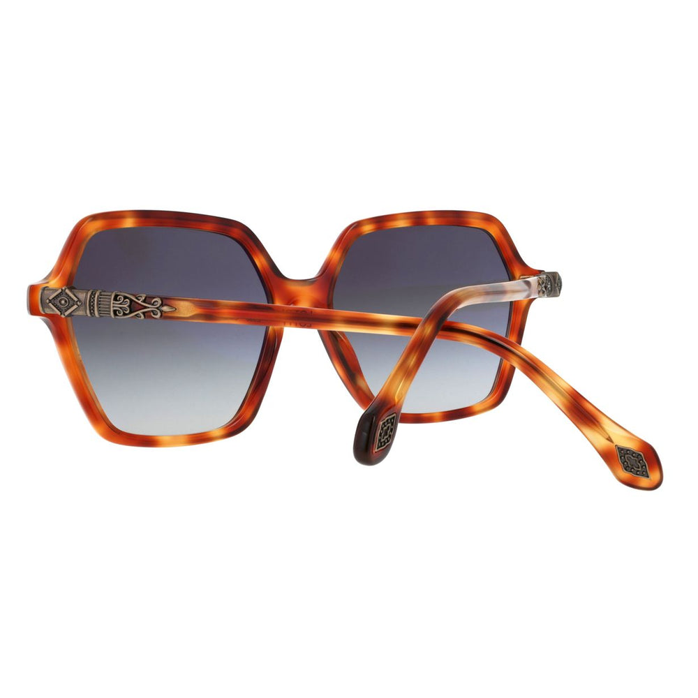 ba&sh Lotty Écaille Mouchetée Rousse E598 en détail des branches - Les Lunettes de Pauline