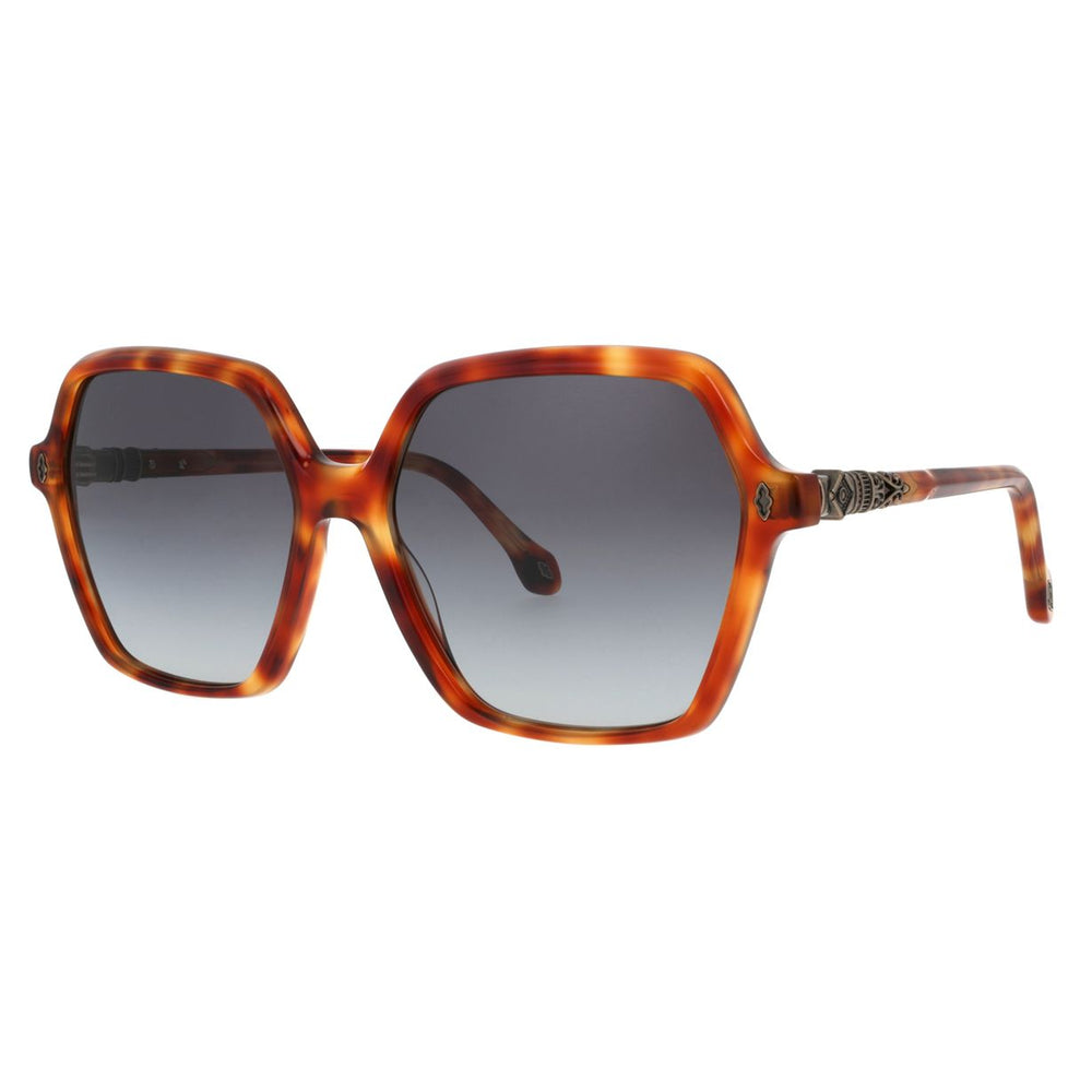 ba&sh Lotty Écaille Mouchetée Rousse E598 de trois-quarts - Les Lunettes de Pauline
