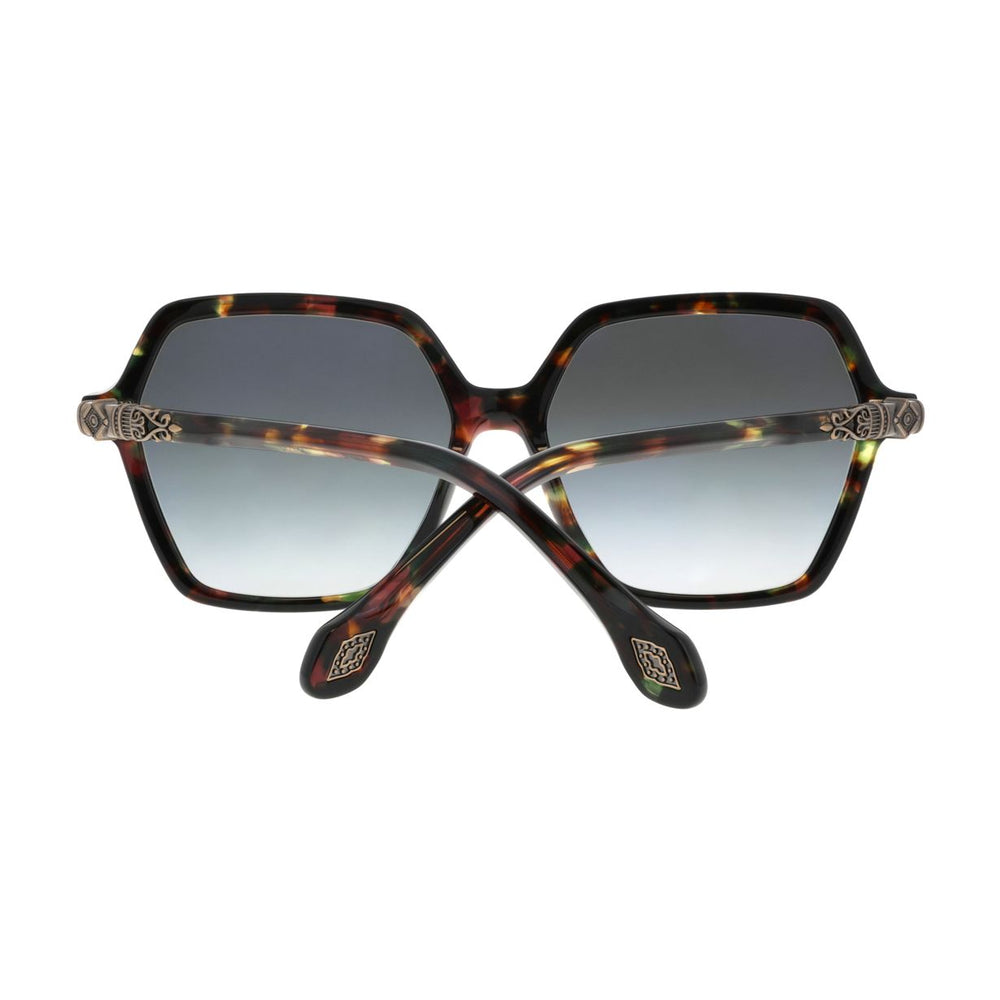 ba&sh Lotty Écaille Mouchetée Bordeaux E624 en détail des branches - Les Lunettes de Pauline