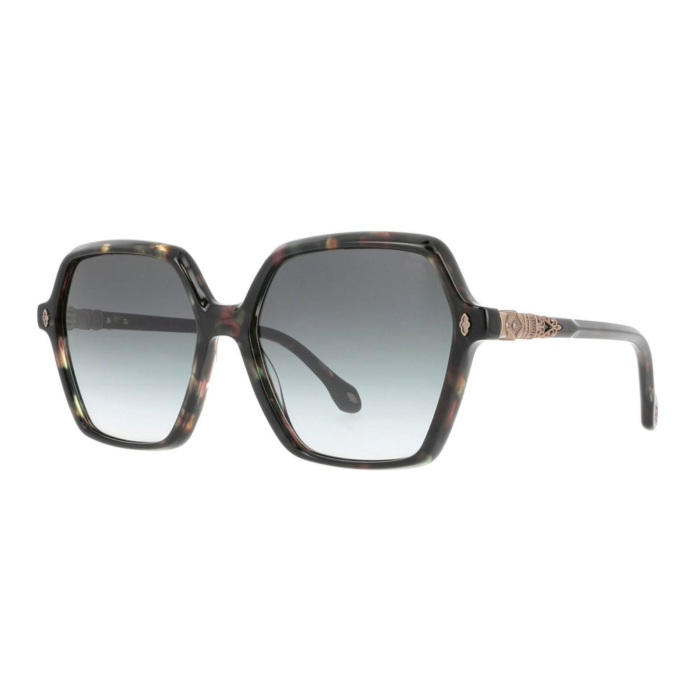 ba&sh Lotty Écaille Mouchetée Bordeaux E624 de trois-quarts - Les Lunettes de Pauline
