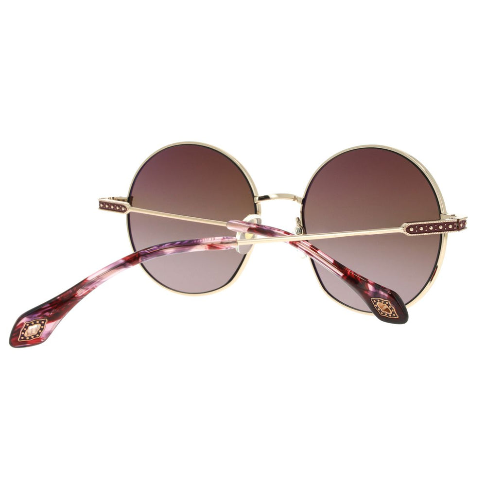 ba&sh Lucia Bordeaux et Or Rose BXOR en détail des branches - Les Lunettes de Pauline