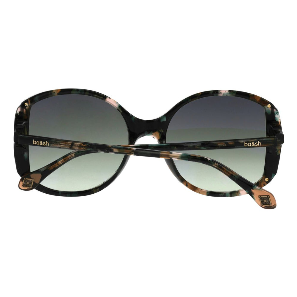 ba&sh Lucy Écaille Mouchetée Verte E633 en détail des branches - Les Lunettes de Pauline