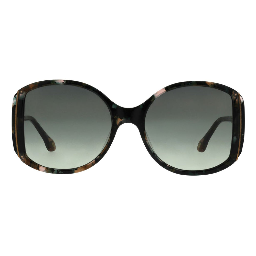 ba&sh Lucy Écaille Mouchetée Verte E633 de face - Les Lunettes de Pauline