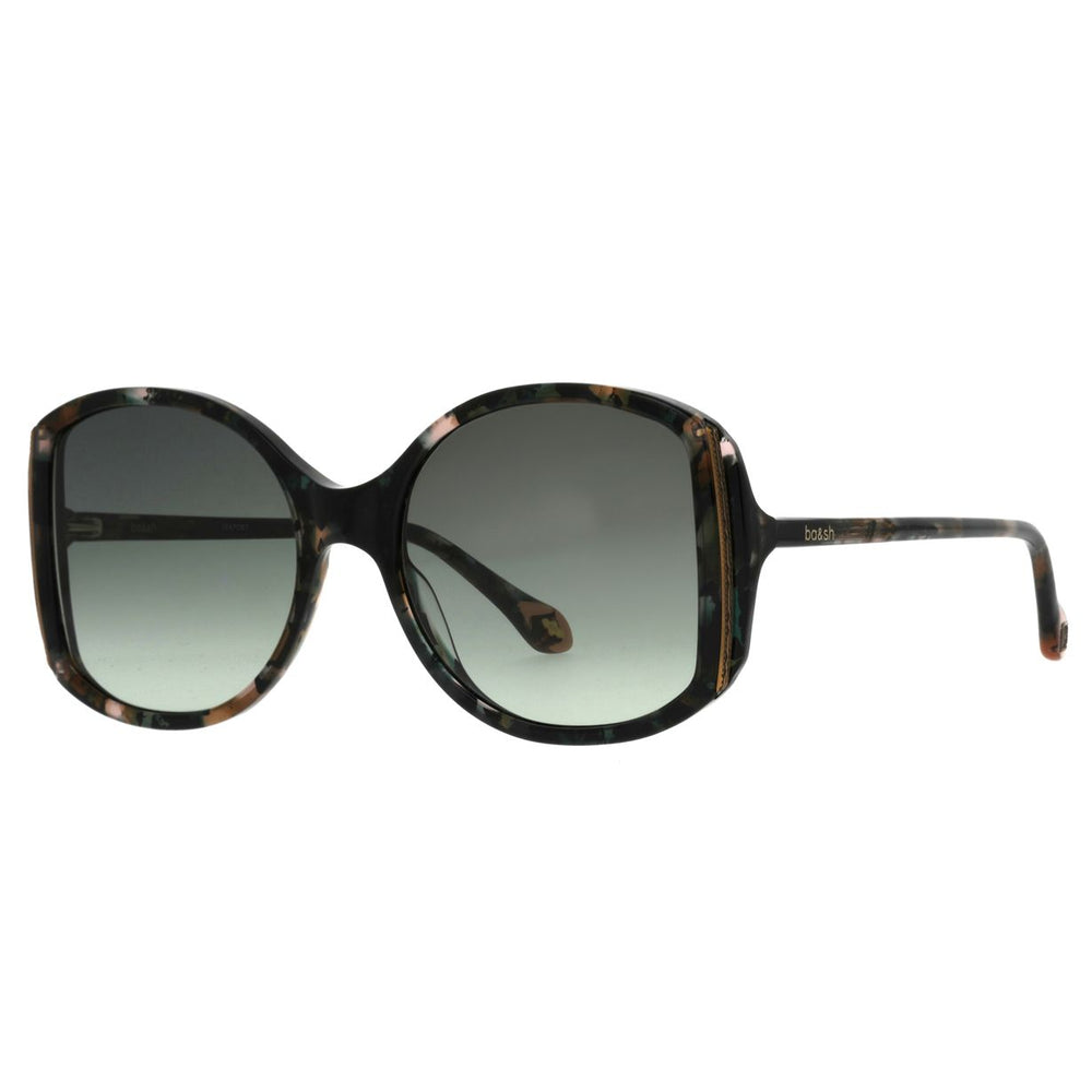 ba&sh Lucy Écaille Mouchetée Verte E633 de trois-quarts - Les Lunettes de Pauline