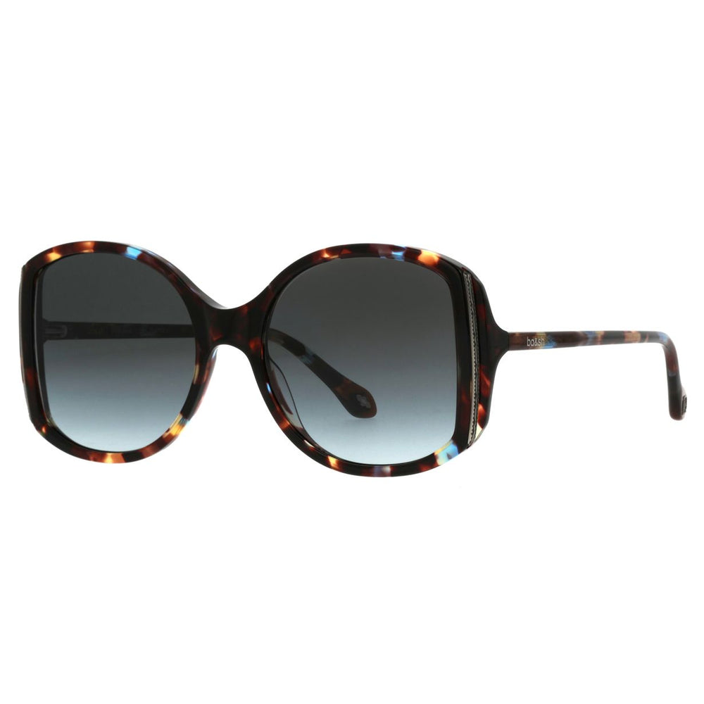 ba&sh Lucy Écaille Mouchetée Brune et Bleue E658 de trois-quarts - Les Lunettes de Pauline