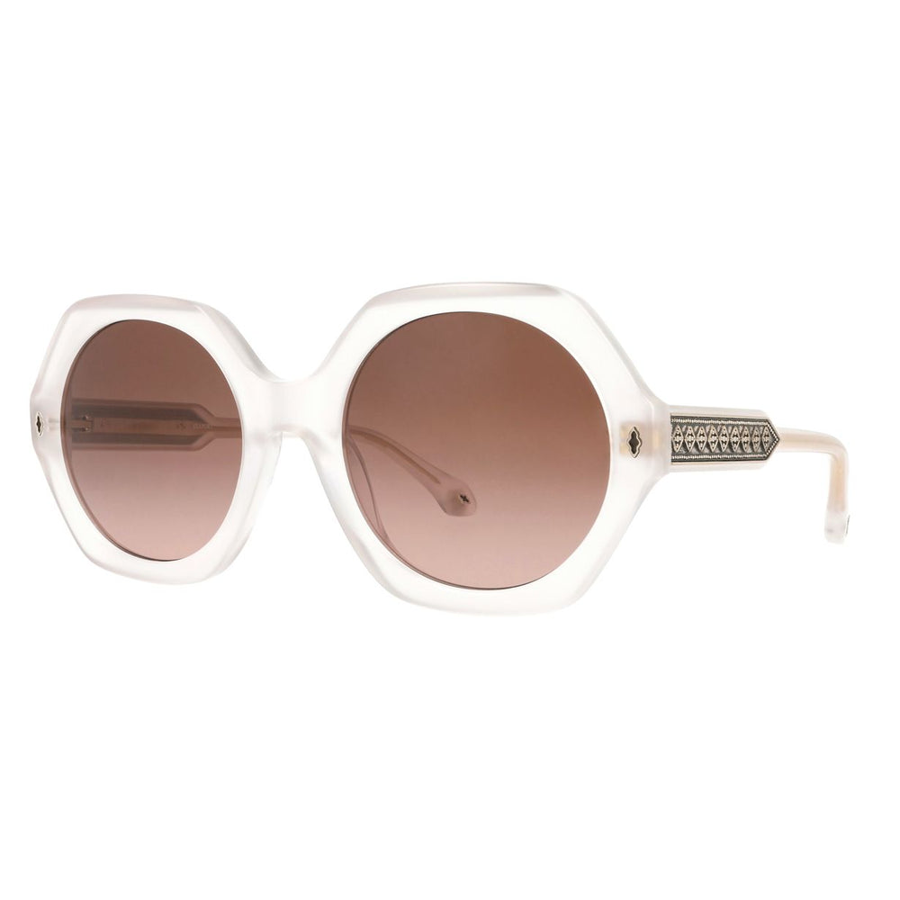 ba&sh Luny Blanc Translucide BC84 de trois-quarts - Les Lunettes de Pauline