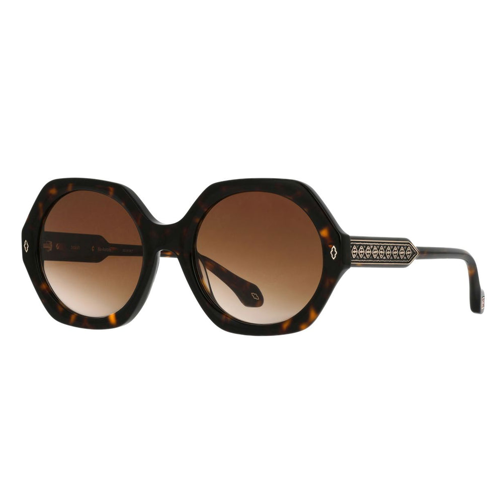 ba&sh Luny Écaille Mouchetée Foncée E020 de trois-quarts - Les Lunettes de Pauline