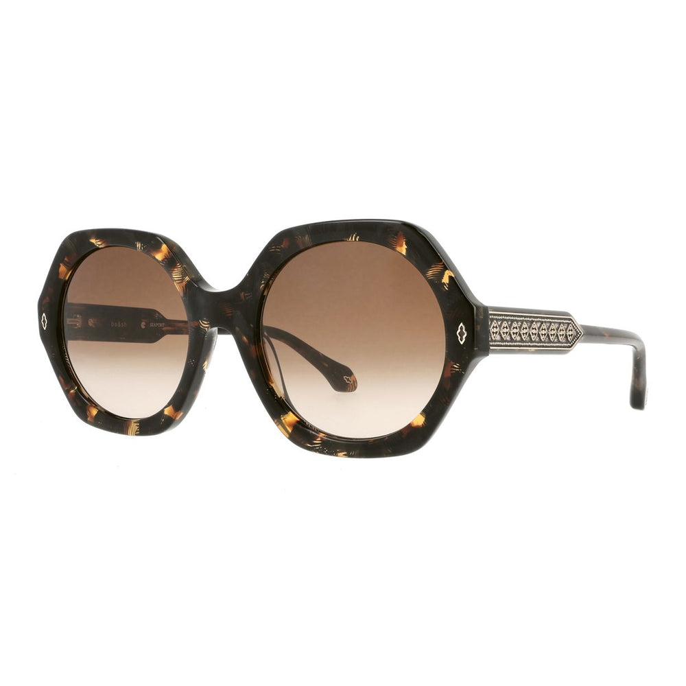 ba&sh Luny Écaille Mouchetée Miel et Brun E575 de trois-quarts - Les Lunettes de Pauline