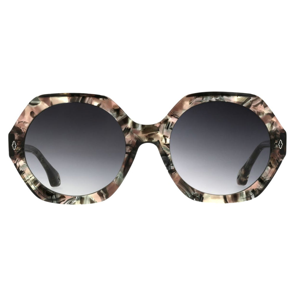 ba&sh Luny Écaille Mouchetée Rose et Grise E614 de face - Les Lunettes de Pauline