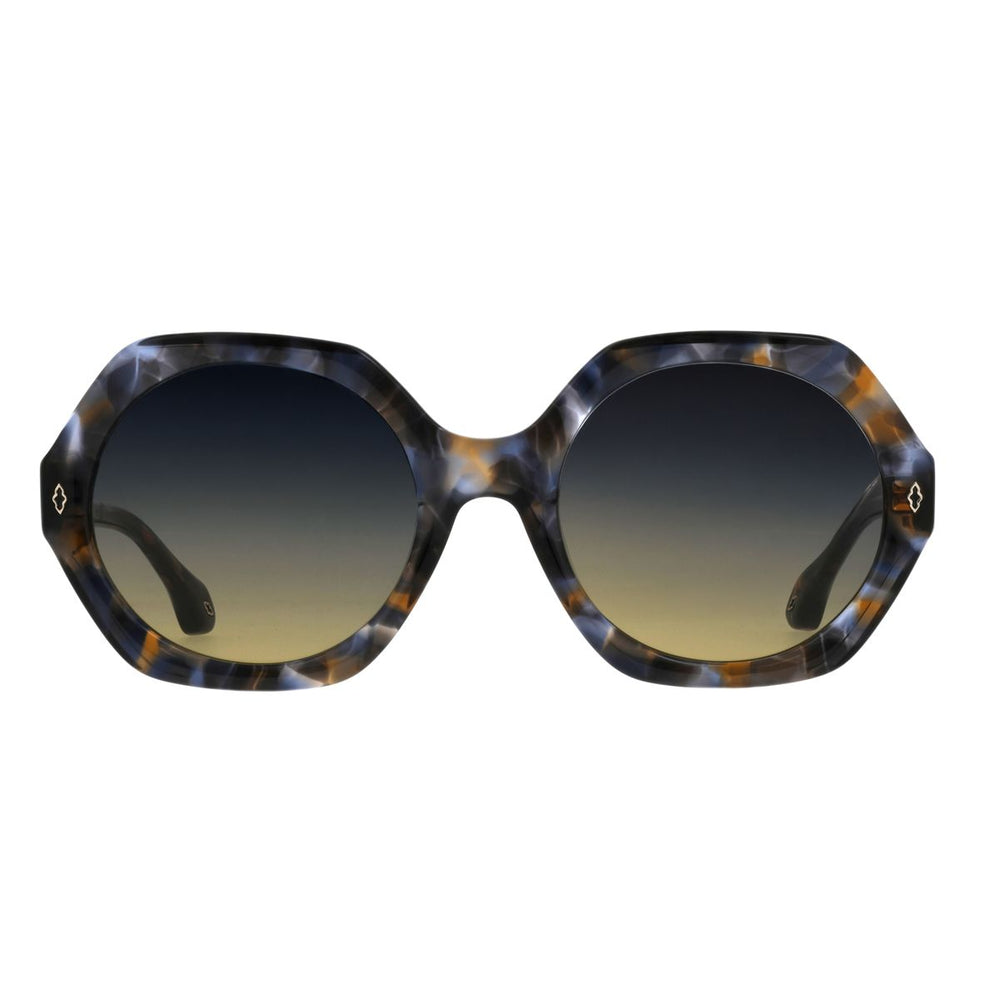 ba&sh Luny Écaille Mouchetée Bleue et Miel E693 de face - Les Lunettes de Pauline