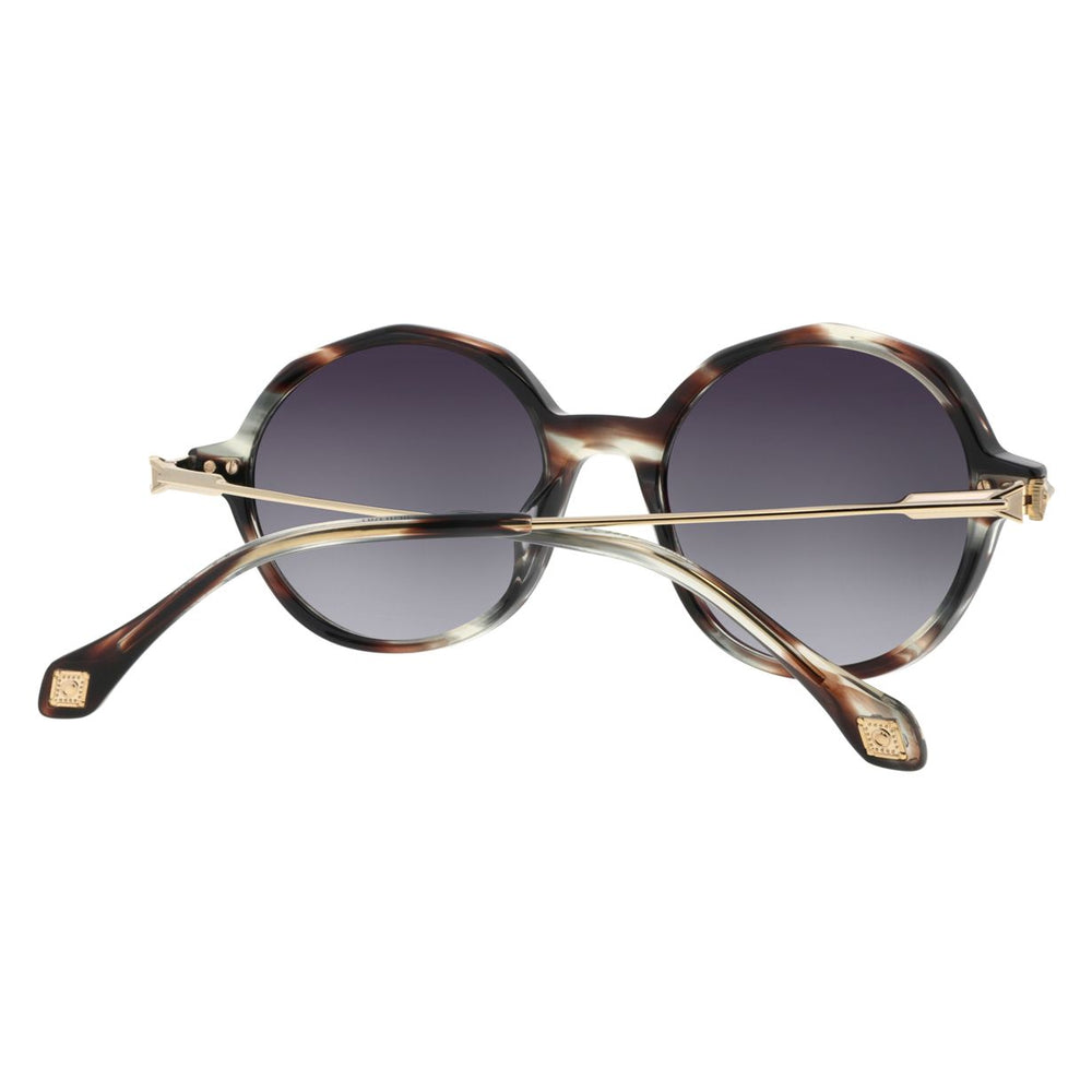 ba&sh Lyria Écaille Rayée Grise E600 en détail des branches - Les Lunettes de Pauline