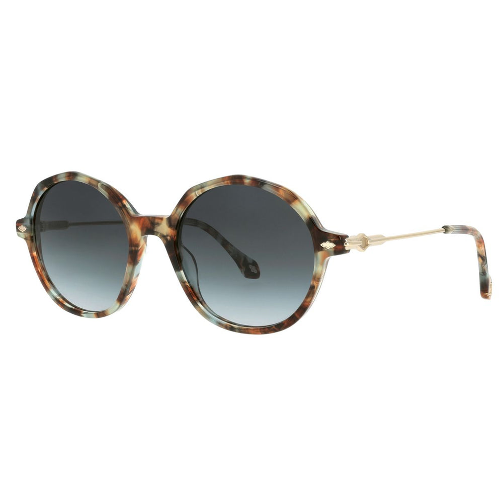 ba&sh Lyria Écaille Mouchetée Brune et Bleue E632 de trois-quarts - Les Lunettes de Pauline