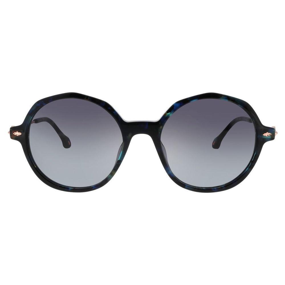 ba&sh Lyria Écaille Mouchetée Bleue E654 de face - Les Lunettes de Pauline