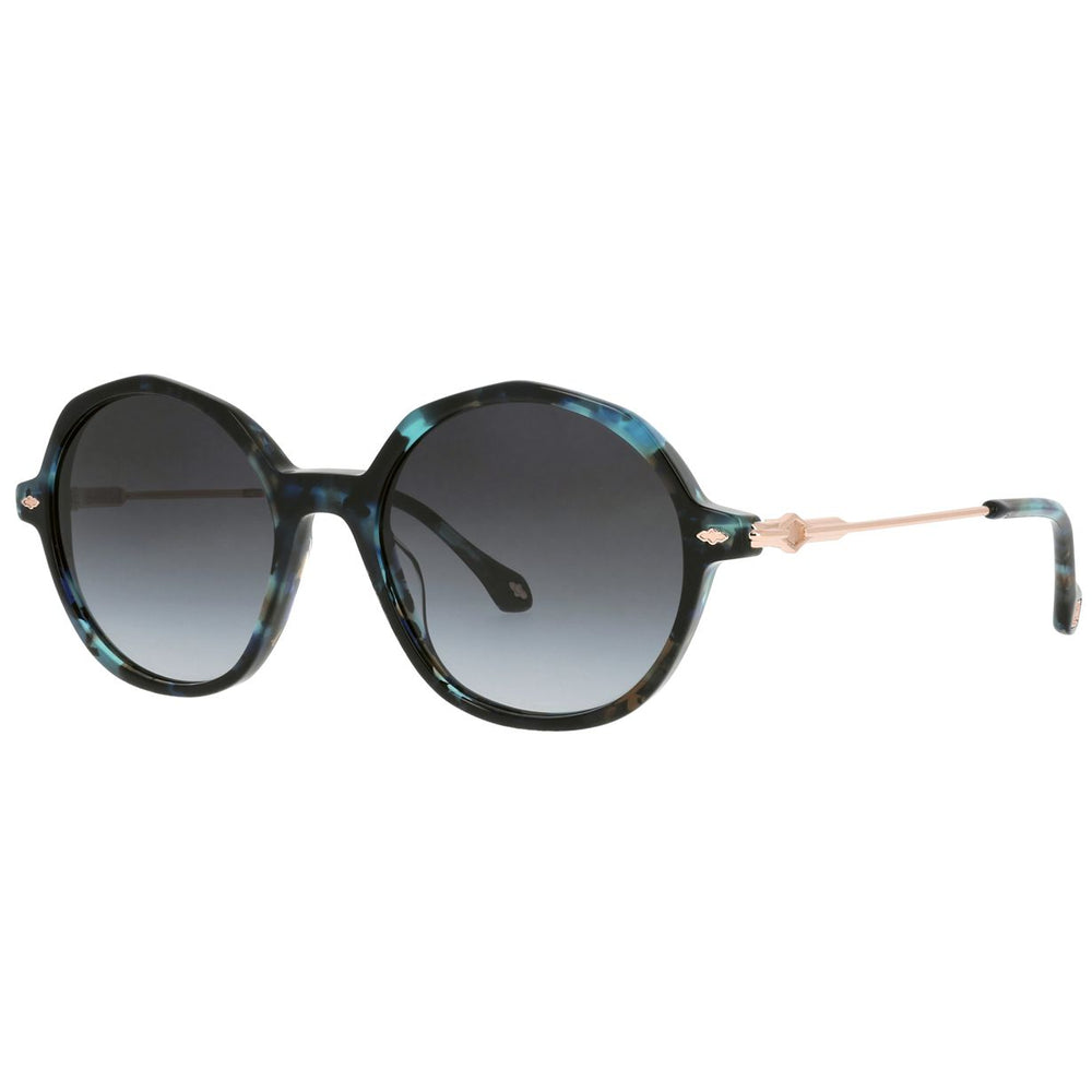 ba&sh Lyria Écaille Mouchetée Bleue E654 de trois-quarts - Les Lunettes de Pauline