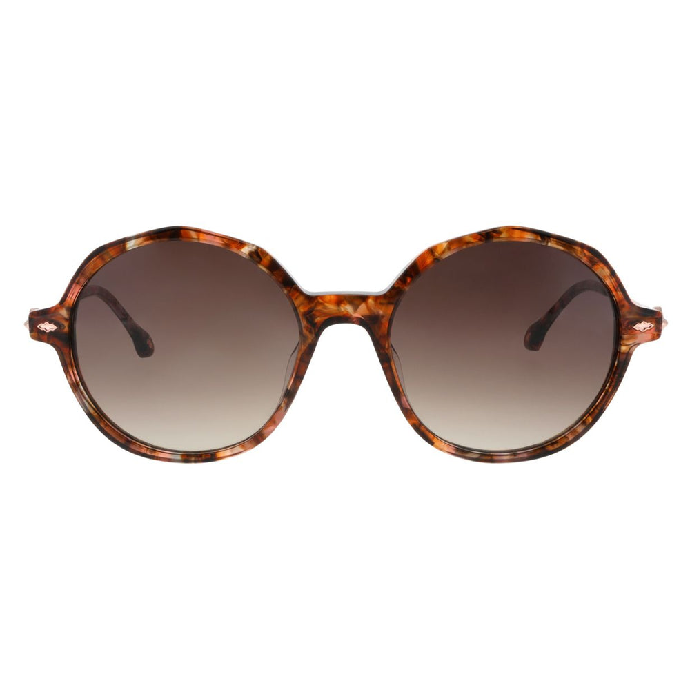 ba&sh Lyria Écaille Mouchetée Saumon E676 de face - Les Lunettes de Pauline