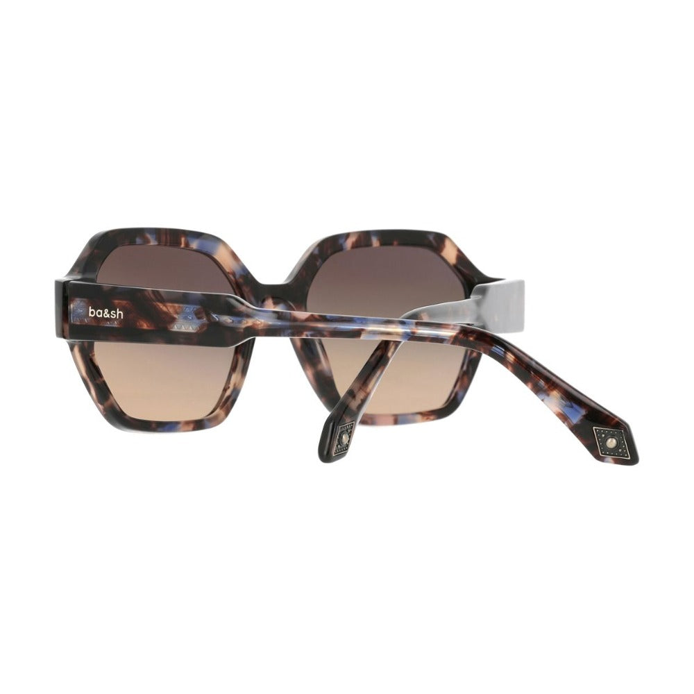 ba&sh Micha02 Écaille Bleue Cristal E280 en détail des branches - Les Lunettes de Pauline