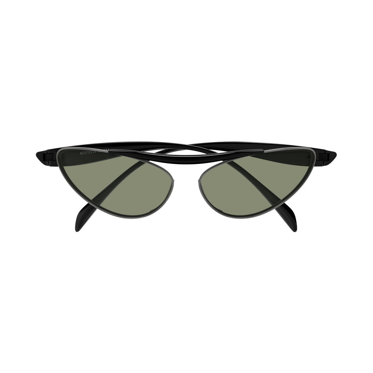 Bottega Veneta BV1529S Ruthénium Verres Verts 001 de face - Les Lunettes de Pauline