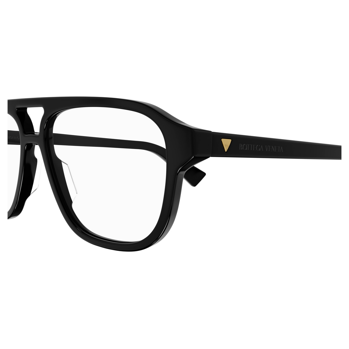 Bottega Veneta BV1294O Noir 001 en détail des branches - Les Lunettes de Pauline