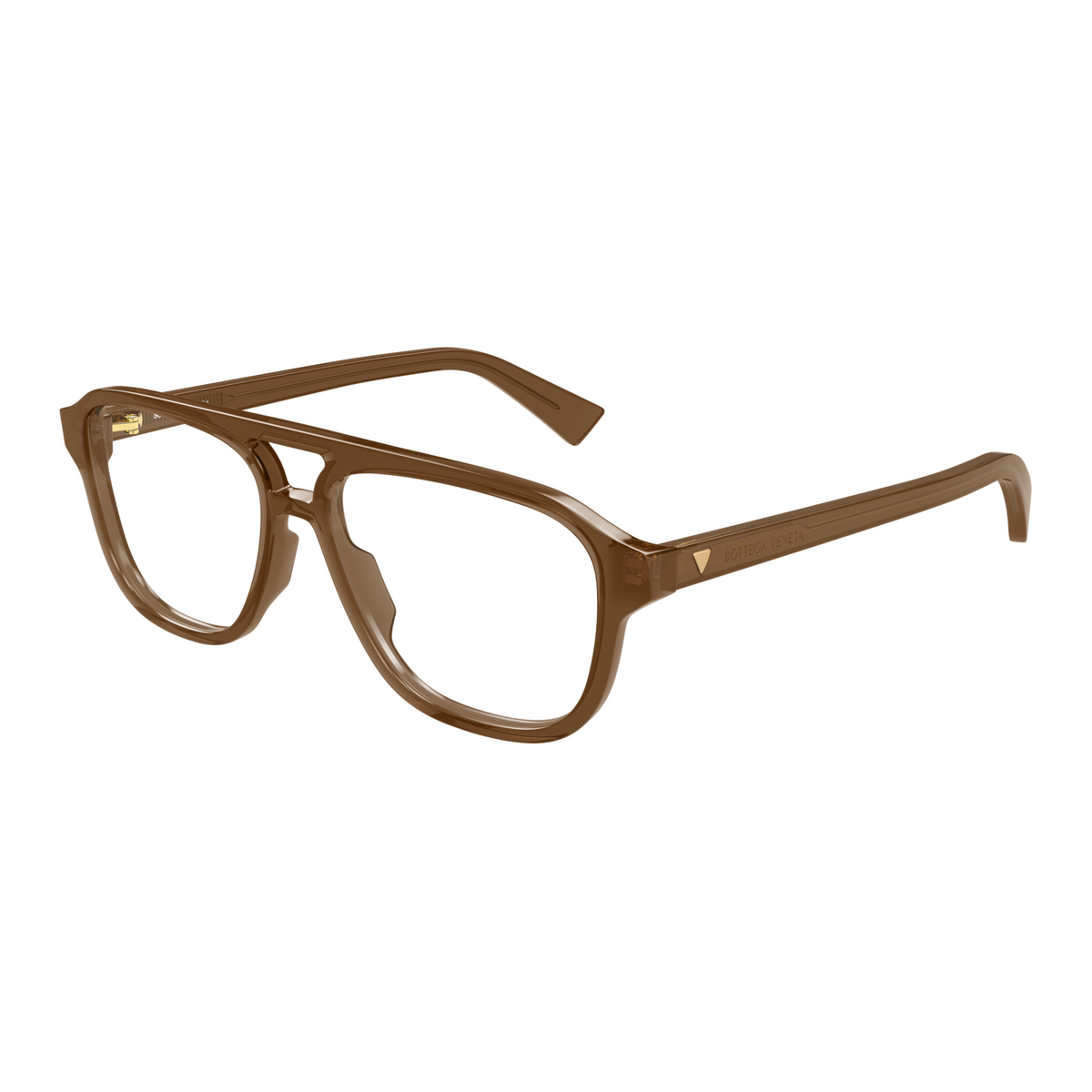 Bottega Veneta BV1294O Brun Caramel 005 de trois-quarts - Les Lunettes de Pauline