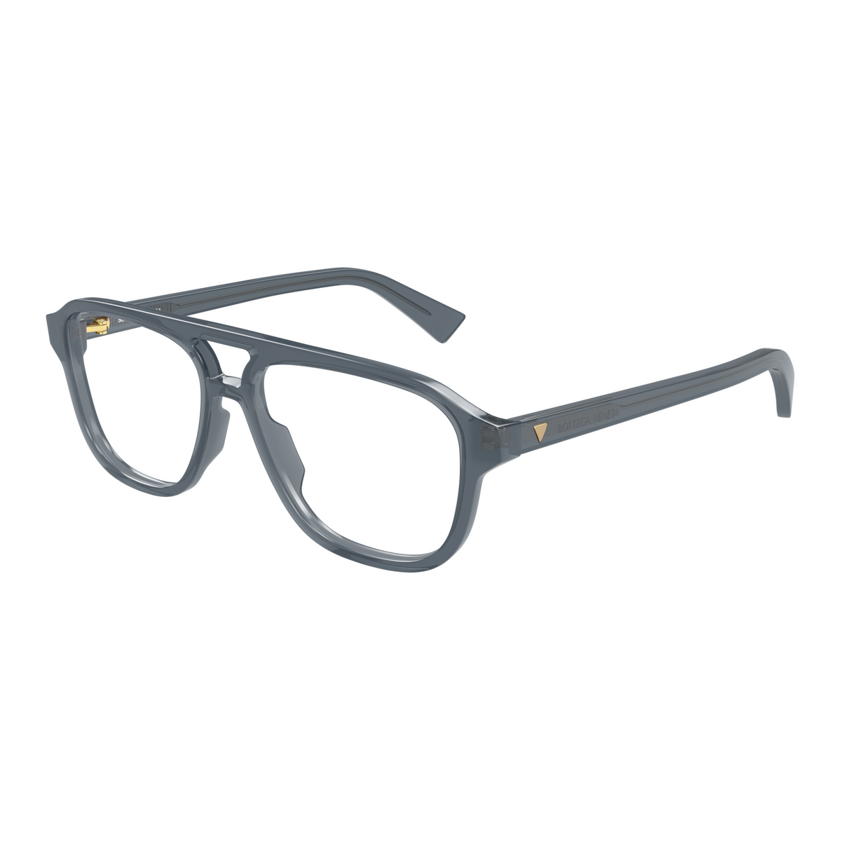Bottega Veneta BV1294O Gris Bleuté 006 de trois-quarts - Les Lunettes de Pauline