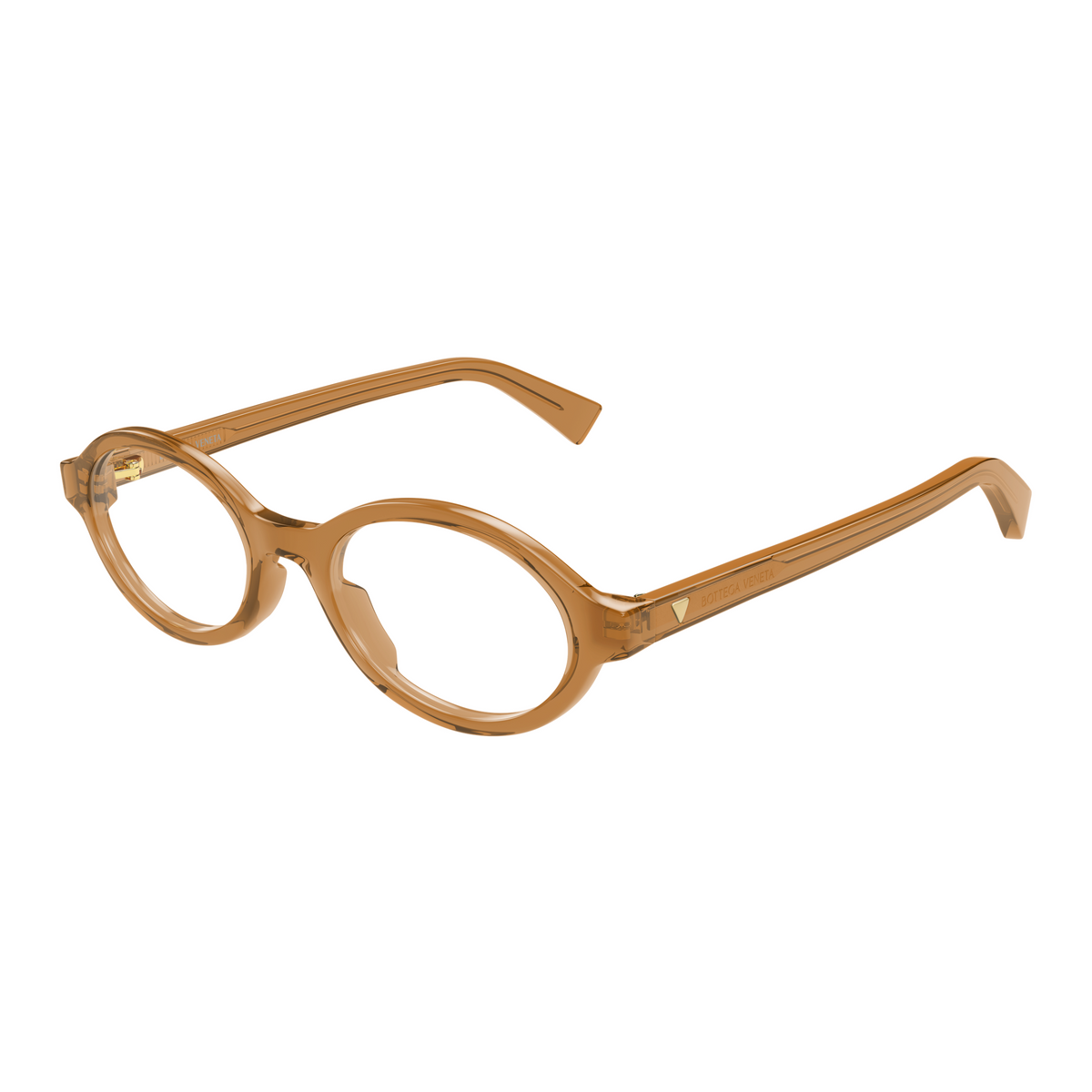 Bottega Veneta BV1367O Orange Caramel 005 de trois-quarts - Les Lunettes de Pauline