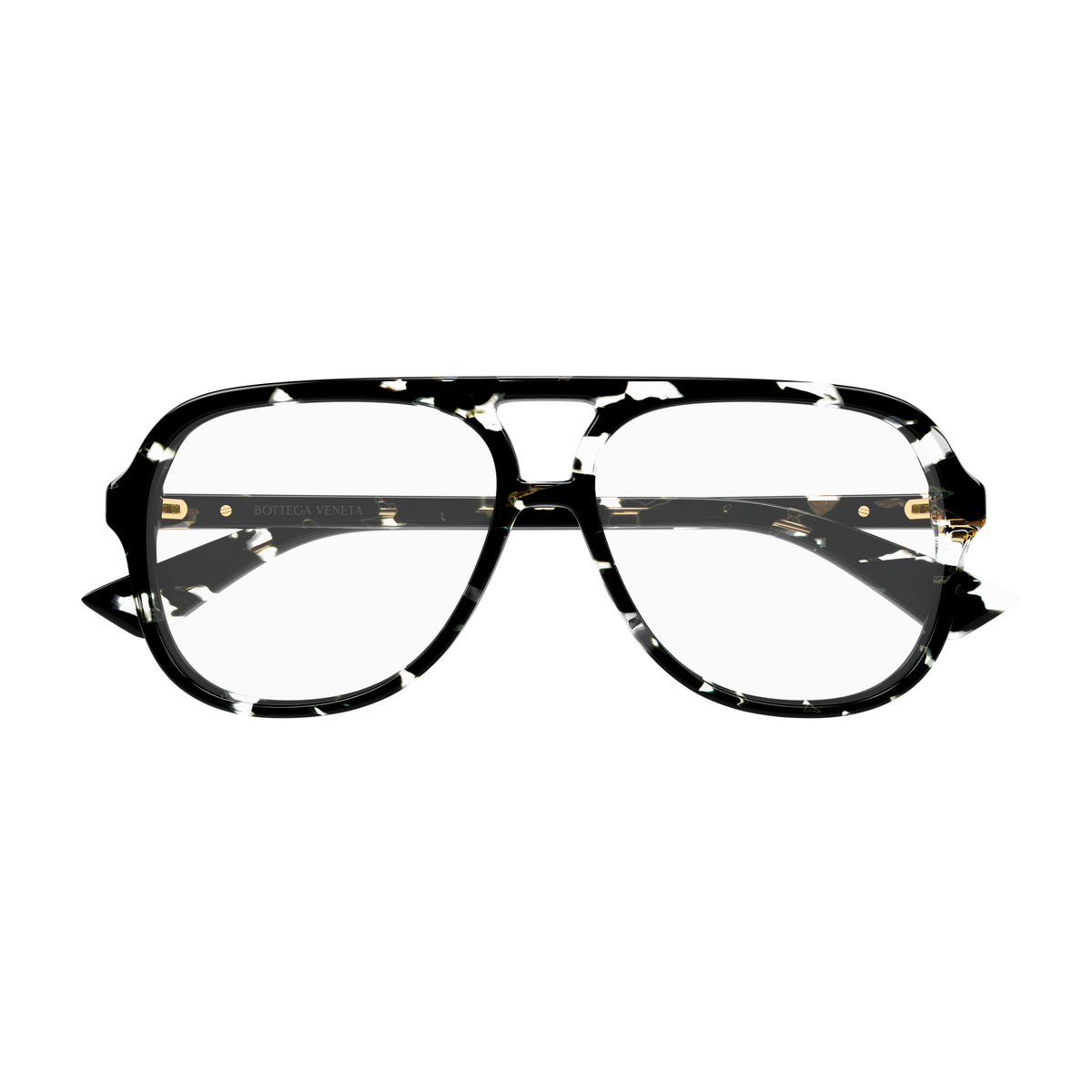 Bottega Veneta BV1417O Écaille Noir et Blanc 006 de face - Les Lunettes de Pauline