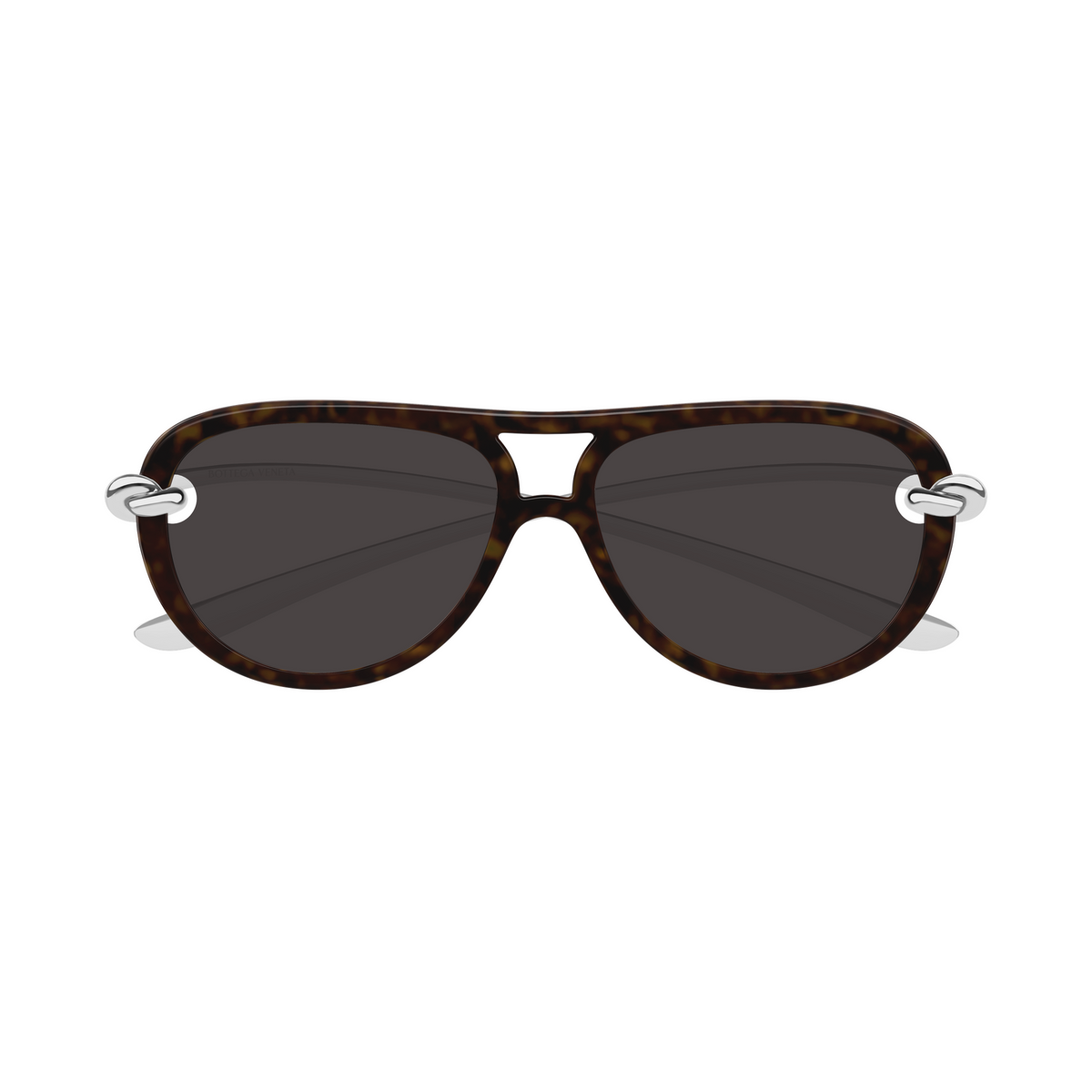 Bottega Veneta BV1418S Écaille Havane Argenté 002 de face - Les Lunettes de Pauline