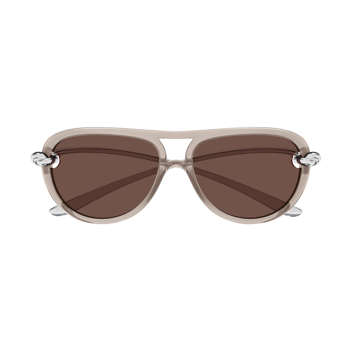 Bottega Veneta BV1418S Taupe Rosé Argenté 008 de face - Les Lunettes de Pauline