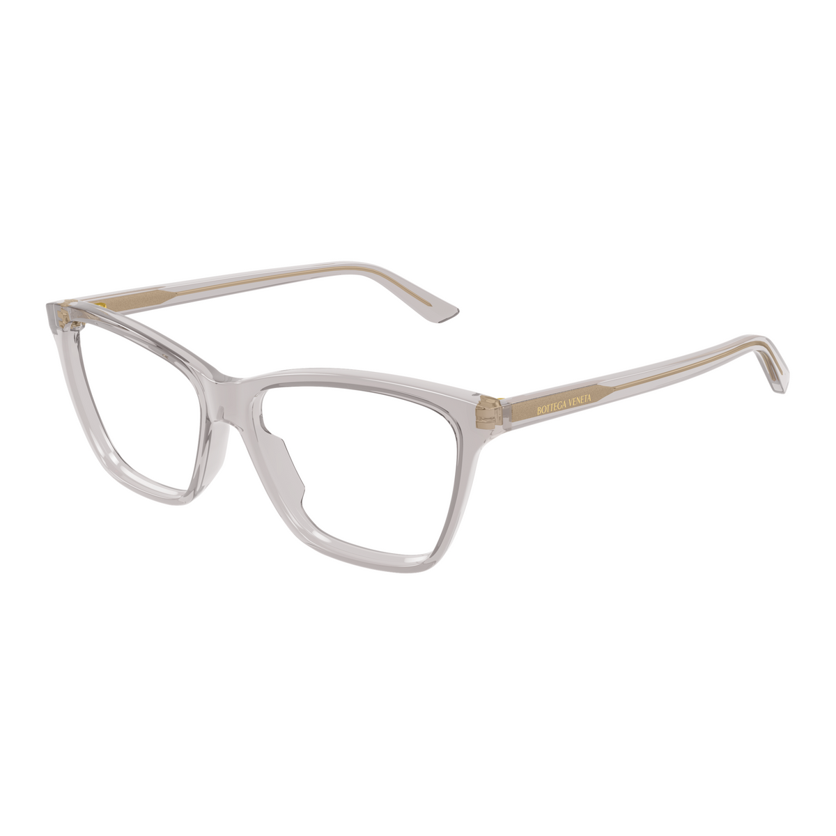 Bottega Veneta BV1421O Gris Cristal 003 de trois-quarts - Les Lunettes de Pauline